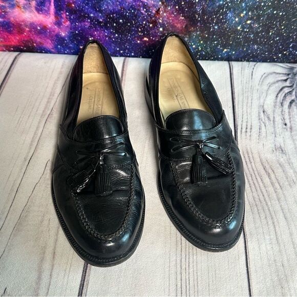 Johnston & Murphy Cellini Black Leather Tassel Loafers Dress Shoes Italy Men 8 M main image 9